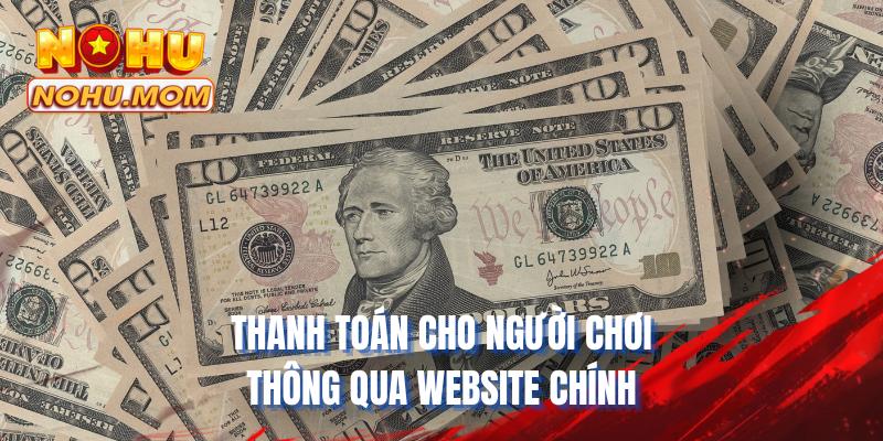 Thanh toán cho người chơi thông qua website chính